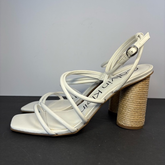 Calvin Klein Sizzle Strappy Chunky Heel Sandals Wmn’s Sz 9 - Picture 3 of 8
